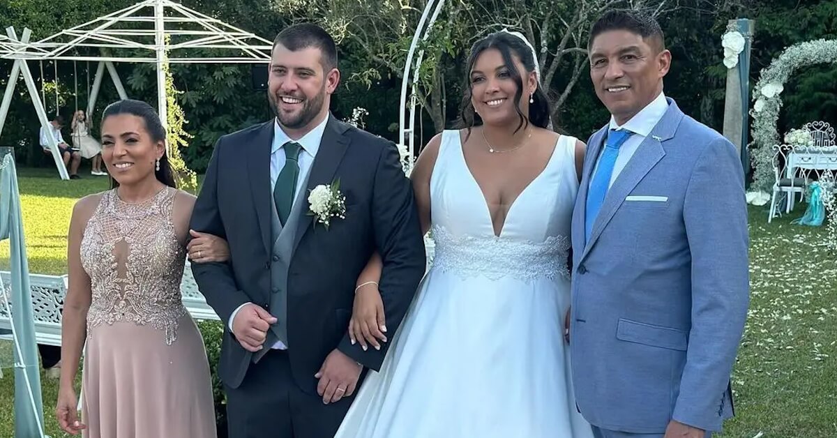 Mário Jardel no casamento da filha Victoria Rebelo.